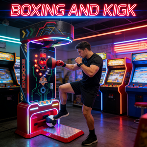 LEON BOXING y KIGK Fútbol: Novedad en Máquinas de Boxeo Arcade, Máquina de Entrenamiento de Boxeo que Funciona con Monedas, Juegos de Patadas y Golpes - Product Image 6