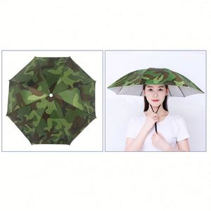 Sombrero Paraguas Plegable de Nailon para Protección Solar y contra la Lluvia, Ideal para Pesca, Ciclismo, Senderismo, Camping y Regalos - Product Image 3