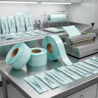 Film en rouleau plat de 55 mm x 200 m en papier médical CPP/PET pour la stérilisation par thermoscellage des kits chirurgicaux - Vente en gros