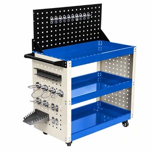 Carro de Herramientas Industrial Móvil de Tres Niveles para Reparación de Automóviles OEM/OBM de Cuatro Ruedas, Capacidad de Carga de 300 kg, 4 Cajones con Sistema de Bloqueo con Llave - Product Image 6