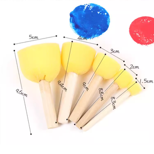 Trẻ Em Tự Làm Của Nhãn Hiệu Sơn Vòng Hình Dạng Ngón Tay Sơn EVA Bọt Tay Vàng Miếng Bọt Biển Stamper Bàn Chải Nguồn Cung Cấp Nghệ Thuật - Product Image 3