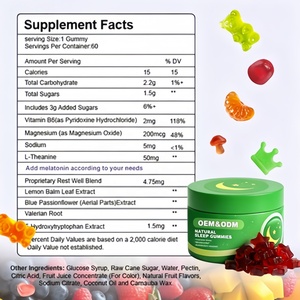 Gomitas <span class=keywords><strong>para</strong></span> <span class=keywords><strong>Dormir</strong></span> Sin Azúcar de Marca Privada OEM con L-Triptófano, Melatonina, 5-HTP, Magnesio, Ashwagandha y Jarabe de Regaliz - Product Image 3