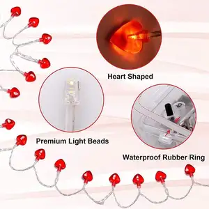 2024 New Warm Red Battery-powered Luminescent Atmosphere Light for Valentine's Day Wedding Decorations