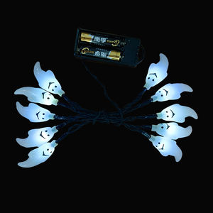 Guirnalda de Luces LED Blancas Fantasma, 10 LED, Funciona con Pilas, Decoración Navideña y de Halloween para Jardín, Patio, Puerta, Fiesta - Product Image 1