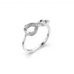 Anillo de Diamantes Infinity Love con Micro Pavé de Oro de 14K y 0.18 CTW para Mujer, Joyería de Lujo - Product Image 2