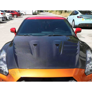 Capot avant en fibre de carbone sèche de style P personnalisé pour <span class=keywords><strong>Nissan</strong></span> GTR R35, capot et ailes en fibre de carbone de style Top Secret, amélioration - Product Image 4
