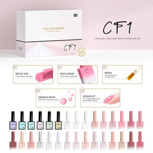 CF1 <span class=keywords><strong>CANNI</strong></span> 9ml Caoutchouc Basecoat Quick Builder Gel pour Ongles 24 Couleurs avec Nuancier Ensemble de Vernis à Ongles Gel Cadeau de Noël Kit de Gel pour Ongles - Product Image 1