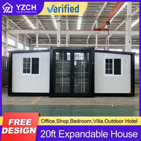 Maison préfabriquée en conteneur mobile, pliable et extensible, de luxe, 3 chambres, 40 pieds, 30 pieds, 20 pieds, pour appartement