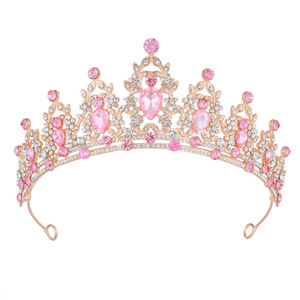 <span class=keywords><strong>Diamant</strong></span> Accessoire Filles Diadèmes Alliage Coloré Étincelant Pageant Couronne De Luxe Cristal Diadème - Product Image 4