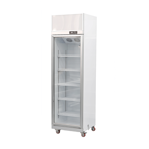 <span class=keywords><strong>Réfrigérateur</strong></span> commercial pour boissons, vitrine verticale à porte unique avec congélateur supérieur - Product Image 1