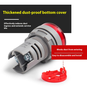 AD16 Light Emitting Diode <strong>Digital</strong> <strong>Display</strong> AC Voltmeter Indicator Light 22MM AC60-500V Red Green <strong>Mini</strong> LED Indicator Panel Light - Product Image 5