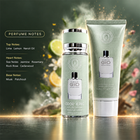 Coffrets Cadeaux de Parfums Arabes de Luxe en Gros – Vaporisateur Original 110ml et Lait Corporel 100ml pour Hommes, aux Notes Fraîches de Citron Vert, Marine et Néroli
