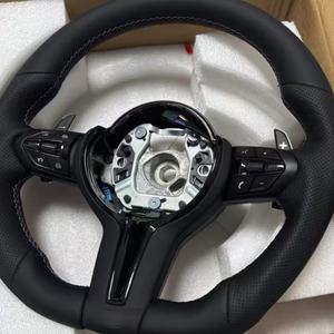 Volant en cuir noir pour <span class=keywords><strong>BMW</strong></span> F10 F30 F32 F15 F36 F01 F20 F22 F25 F31 F32 M3 M5 E90 E70 E60 <span class=keywords><strong>X1</strong></span> X3 X5 Modifié et Amélioré - Product Image 3