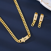 MEIZI Vente en Gros, Ensemble de Bijoux Marocain Plaqué Or 18 Carats, Parure de Bijoux de Mode avec Zircons pour Mariage et Mariée