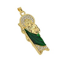 Accessoires de bijoux en alliage métallique catholique, pendentif en émail micro-incrusté inaltérable, accessoires de bijouterie