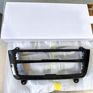 Panel de Acabado de Consola <span class=keywords><strong>Central</strong></span> de Radio Interior de Fibra de Carbono Real F30 al por Mayor para BMW Serie 3 4 F30 F31 F34 F36 F80 F81 F82 F83 F84 - Product Image 1