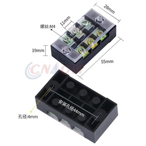 TB-2503 เทอร์มินัลบล็อก 25A 3 ตำแหน่ง แบบสกรู วัสดุ PBT - Product Image 2