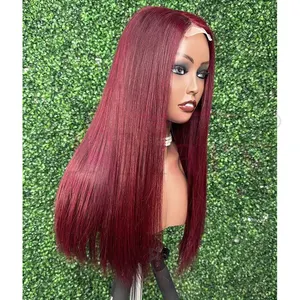 Парик из необработанных индийских натуральных волос с прямой застежкой из кости, 13 х6 HD, прозрачный парик на фронтальной сетке для черных женщин