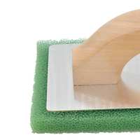 Éponge avec manche en bois, truelles à plâtre pour la construction, outils à main pour le béton, brosse