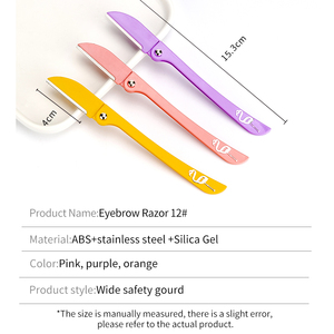 Maquinilla de afeitar facial plegable sin dolor OEM, maquinilla de afeitar plegable de acero inoxidable, maquinilla de afeitar <span class=keywords><strong>para</strong></span> cejas, maquinilla de afeitar Dermaplaning - Product Image 4
