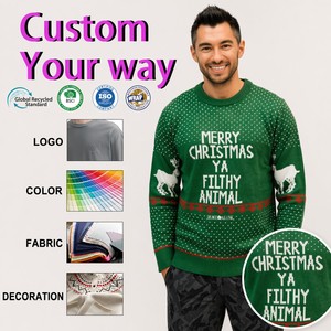 <strong>Men's</strong> Sweater Knit Green Home Alone Ugly Christmas Sweater Reindeer <strong>Xmas</strong> Sweater Winter Party Jacquard Christmas <strong>Jumper</strong> - Product Image 4