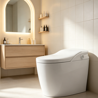 Toilette intelligente domestique avec double système de lavage bidet, étanche IPX4, plusieurs couleurs au choix, pour appartement et usage résidentiel