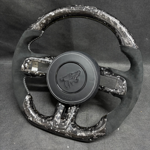 Volante de Fibra de Carbono Forjado para Ford Mustang GT V6 EcoBoost <span class=keywords><strong>Shelby</strong></span> <span class=keywords><strong>GT350</strong></span> GT500 2015 2016 2017 2018 2019 2020 2021 2022 2023 - Product Image 2