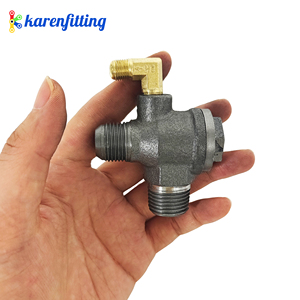 Valvola di ritegno per compressore d'aria multi-misura con foro di spurgo sinistro e destro, blocco quadrato, raccordo per pompa d'aria verticale e orizzontale - Product Image 6