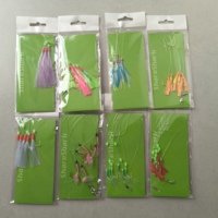 Umpan Pancing Sabiki Rok Cumi-cumi Sutra Warna-warni Kepala Ikan Bulu Bionik, Dapat Disesuaikan Dengan Logo, Peralatan Memancing Air Asin