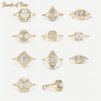 Bague en argent S925 avec moissanite taille coussin moderne de deux carats, personnalisation de marque privée pour femmes
