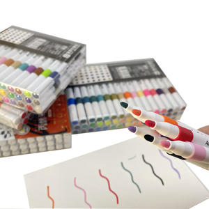 Bulk Set Factory Wholesale Custom Logo Packaging New Stone Fabric Wood Ceramic Painting Graffiti <b>Acrylic</b> Paint Markers - Product Image 2