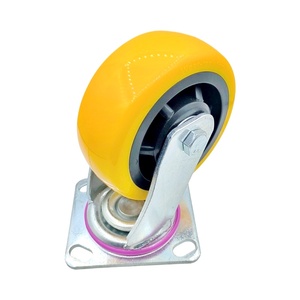 Herstellerdirektverkauf Hochwertige Schwerlast-Schwenkrollen aus <span class=keywords><strong>PU</strong></span> 4/5/6/8 Zoll Industrieräder Stahl-Nylon-Reifen Extra Hart - Product Image 1