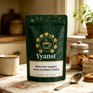 Café Instantáneo Orgánico en Polvo con Mezcla de Raíces de Plantas, 10 Sobres Individuales Desechables de 10g, Bolsa Reutilizable Verde Oscuro con Impresión Personalizada - Product Image 2
