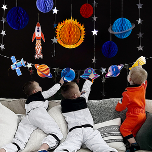 Decorazioni a Soffitto per Feste di Compleanno a Tema Spaziale per Bambini: Sistema Solare, Galassia, Pianeti, Nasa, Razzo 3D - Product Image 5