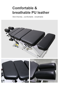 Lit de chiropratique multifonction moderne en promotion, pliable, robuste, avec cadre en acier inoxydable pour la pratique ostéopathique, réglable - Product Image 4