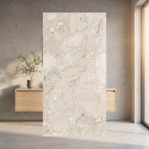 Romano Beige Polished Glazed Porcelain Tiles 600x1200mm Glossy Ceramic Floor Wall Tiles For Living Room - Product Image 5