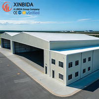 Hangar en acier préfabriqué économique pour le stationnement et l'entretien d'avions légers, montage facile et forte capacité de charge