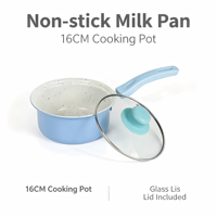 Set Peralatan Masak Granit Anti Lengket 13 Buah Desain Baru, Set Panci dan Wajan Aluminium dengan Tutup Kaca, Kompatibel Induksi, Set Peralatan Masak Hadiah
