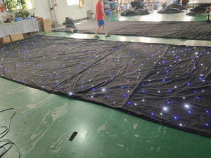 Cortina de Luces LED con Matriz de Estrellas, 3x6m, Doble Capa de Terciopelo, Control DMX512, Blanco, Azul, RGB, Blanco Cálido, para Fiestas, DJ, Bodas, Parques Temáticos - Product Image 6