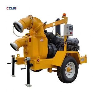 CZME Irrigation Pump Farm Garden Irrigation River Self-priming diesel Pump with <b>Trailer</b> Type Flood Control Drainage Pump - Product Image 2