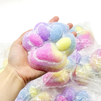 Set 2Pcs Cakar Kucing Bulu Halus Kawaii Squishy Slow Rising, Mainan Pereda Stres Sensorik, Hadiah Unik