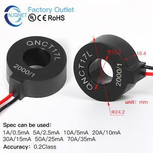 Transformador de Corriente CA Miniatura de Alta Precisión Tipo Anillo QNCT16L 10A 10mA 20A 10mA 50A 25mA 2000:1 Sensor de Corriente Toroidal - Product Image 5