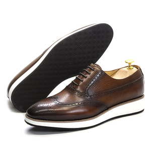 Nouvelle Arrivée Chaussures Homme en Cuir Véritable Faites à la Main Qualité Premium Habillées Décontractées Printemps à Lacets Sport Vente en Gros Usine Chine - Product Image 6