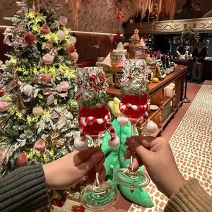 Accessoires de Noël décoratifs pour verres à vin et à cocktail : mini-chapeaux et foulards, design minimaliste, réutilisables, pour la rentrée scolaire - Product Image 3