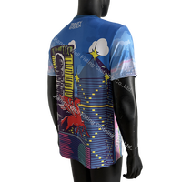 Kaos Pria O-Neck Lengan Pendek Rajutan Solid Full Digital Printing Kasual Ramah Lingkungan Regular Fit Marathon Logo Custom