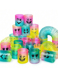 Хит продаж: миниатюрная классическая пластиковая игрушка-пружина «Радужная волшебная пружина» для детей 5-7 лет, игрушка-спираль «Кольцо» - Product Image 1