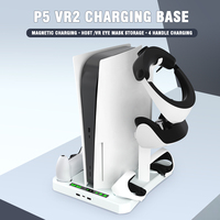 Dudukan Pendingin Multifungsi untuk Playstation 5 PS5 & PS VR 2 Dudukan CD Stasiun Pengisi Daya Dok Pengontrol