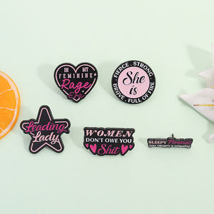 Feminist Power Quote Emaille Pin Starke Frauen Empowerment Brosche Revers Abzeichen Schmuck Geschenk für Freunde - Product Image 2