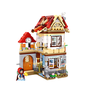 Pour <span class=keywords><strong>LOZ</strong></span> série bloc de construction en plastique petit ours café Panda maison de thé thème culturel chinois modèle jouet rue jouets - Product Image 6