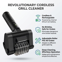 Brosse de nettoyage de barbecue électrique rotative sans fil rechargeable en acier inoxydable, angle réglable, étanche, sans perte de poils, stock usine